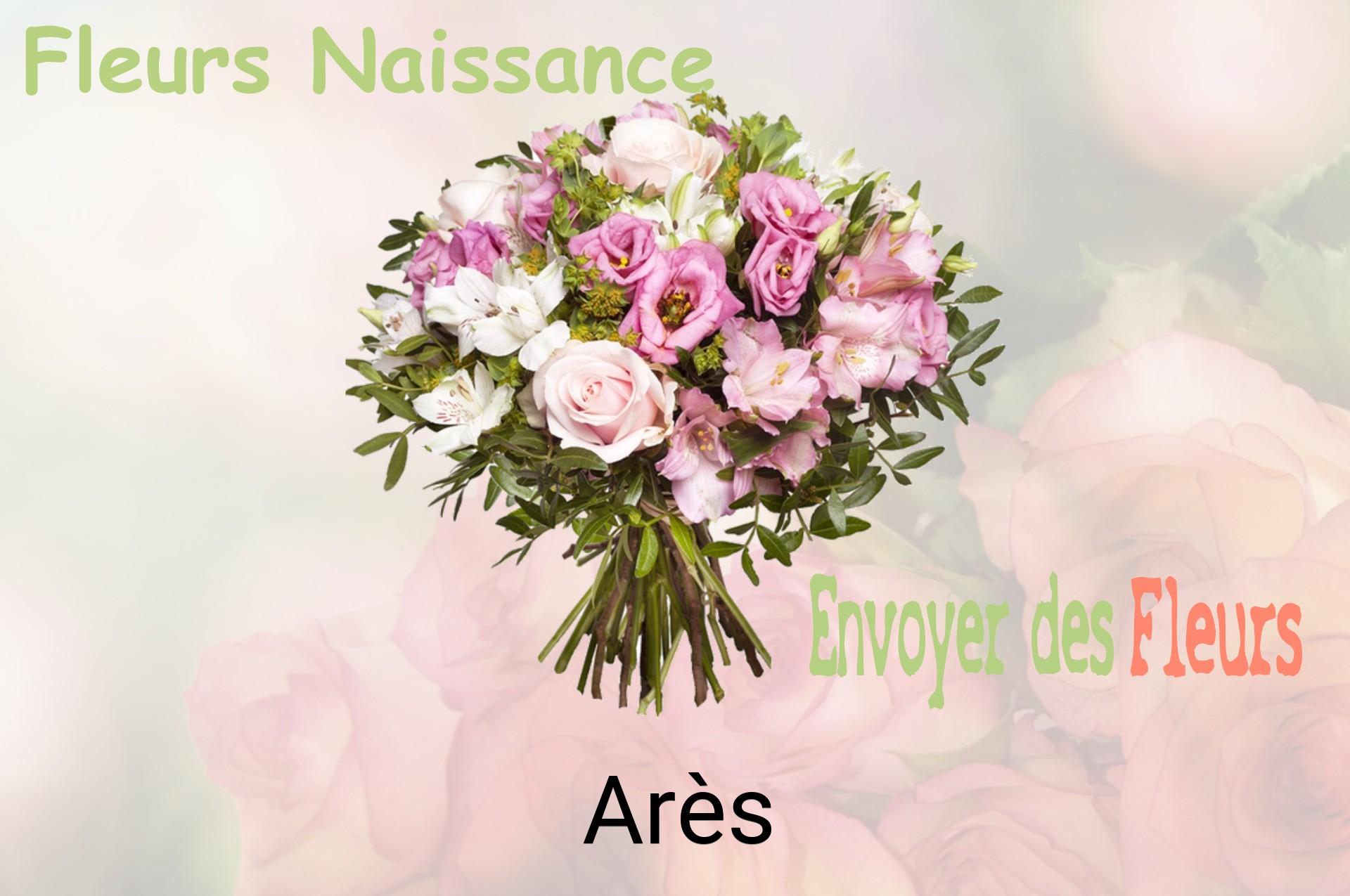 Bouquet de fleurs de naissance livré à Arès